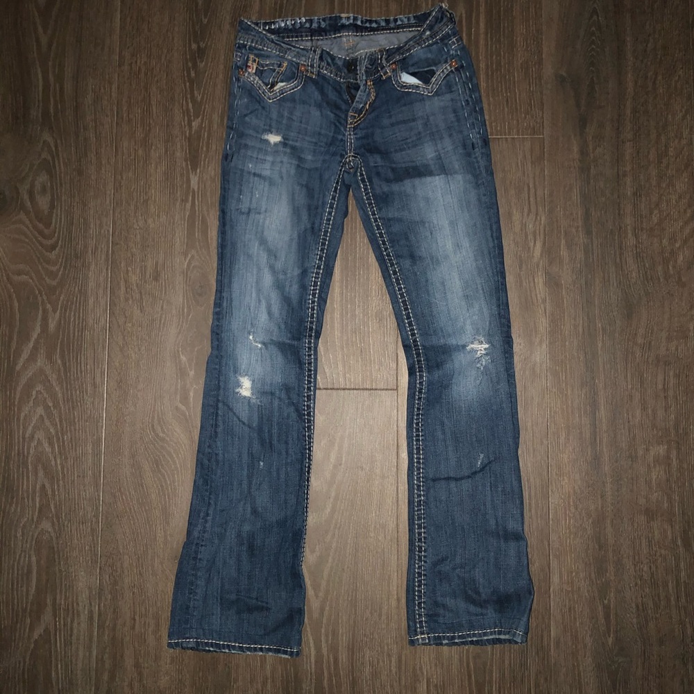MEK Jeans Bootcut Distressed Look